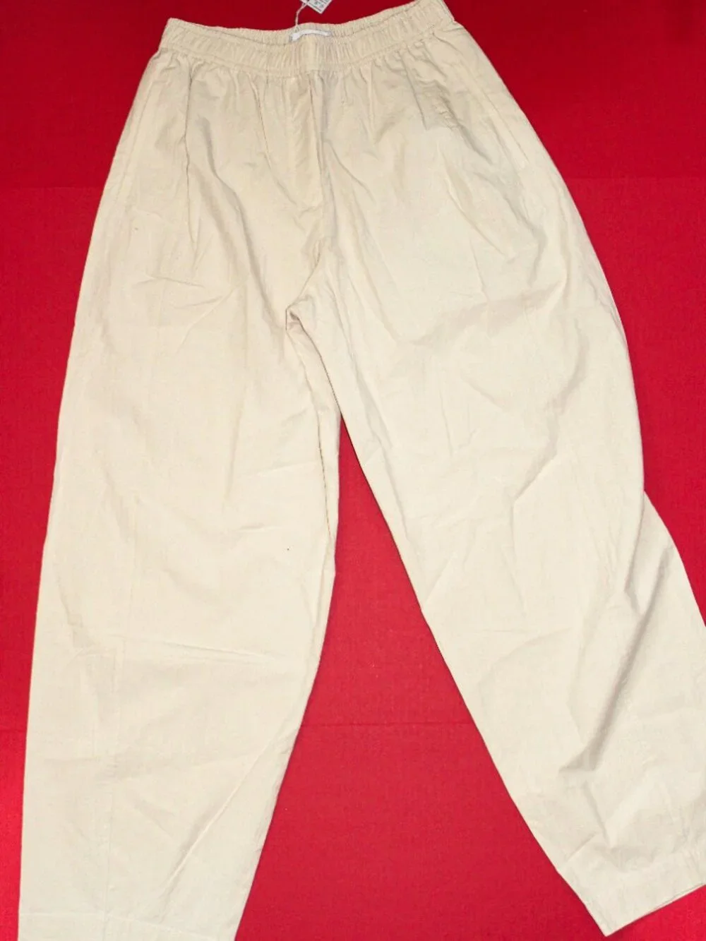 MANGO NWT Cotton Paperbag Pants